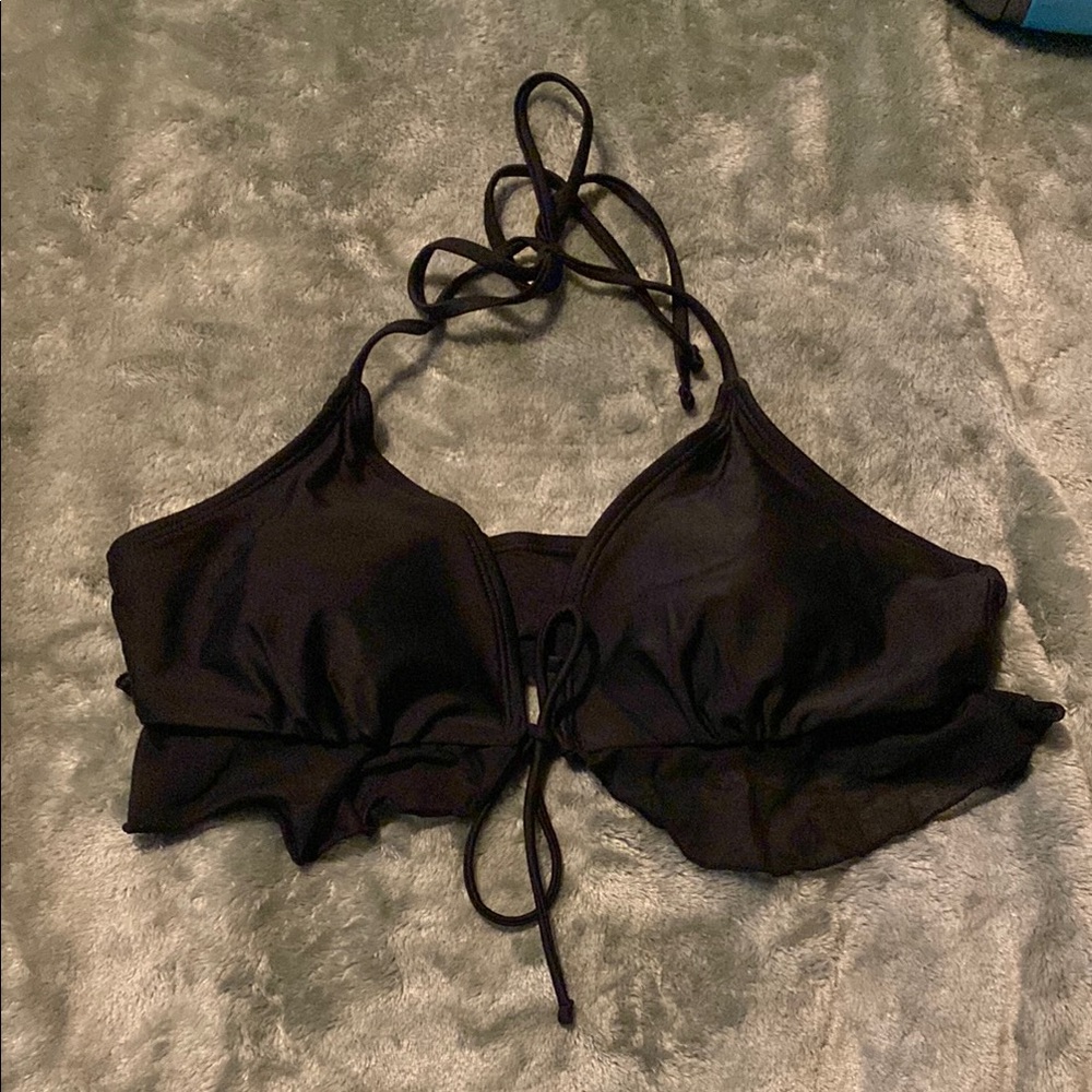 Black Halter Bikini Top